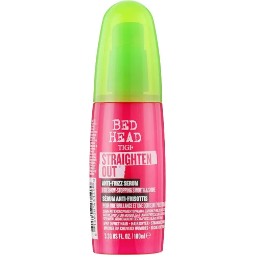 Сироватка для випрямлення волосся - Tigi Bed Head Straighten Out Anti Frizz Serum 400ml