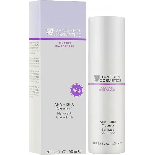 AHA+BHA очищувальний засіб - Janssen Cosmetics Oily Skin AHA+BHA CLeanser