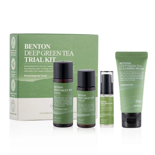 Набір мініатюр з зеленим чаєм - Benton Deep Green Tea Trial Kit 1шт