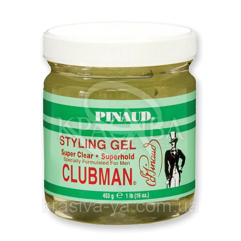 Над-прозорий гель для укладання волосся Clubman Super Clear Gel, 453 р