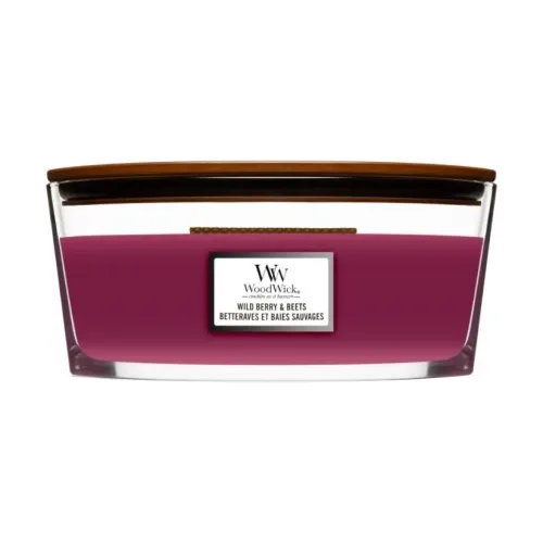 Ароматична свічка з ароматом буряка, ягід та апельсину WOODWICK Ellipse Wild Berry & Beets — вага 453 г