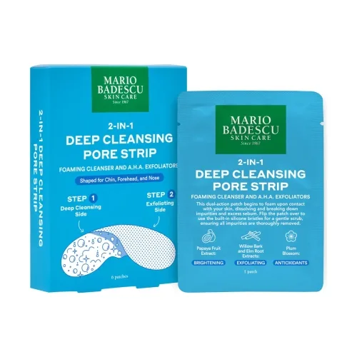 Двосторонній патч для глибокого очищення пор 2-в-1 MARIO BADESCU 2-in-1 Deep Cleansing Pore Strip