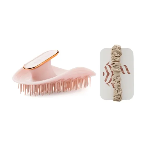 Щітка для волосся з резинкою - Рожева MANTA Healthy Hair Brush with Scrunchie — відтінок Pink/Rose Gold Pink/Rose Gold