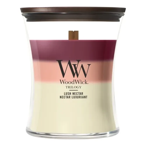 Ароматична свічка з тришаровим ароматом WOODWICK Medium Trilogy Lush Nectar — вага 275 г