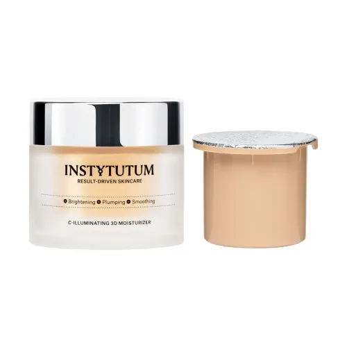 Зволожувальний крем з ефектом сяяння + змінний блок (рефіл) INSTYTUTUM C-Illuminating 3D Moisturizer Refill Duo
