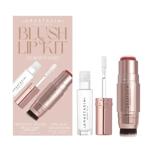 Набір рум'ян і блиску для губ ANASTASIA BEVERLY HILLS Blush & Lip Kit — відтінок Soft Rose / Crystal