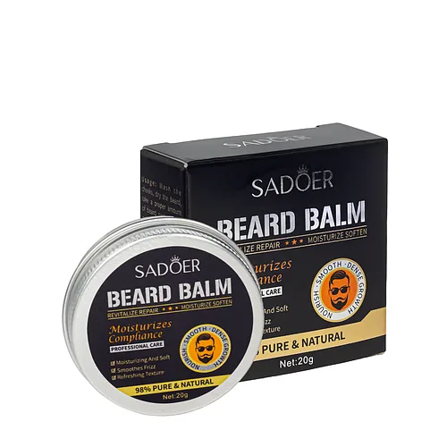 Бальзам для пом'якшення та укладання бороди Sadoer Beard Balm Professional Care 20 г SD32452