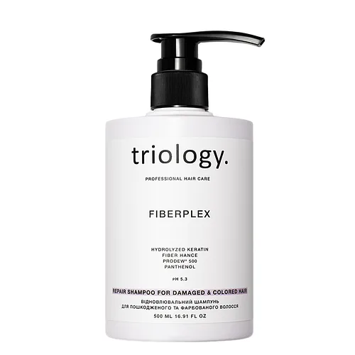 Шампунь для пошкодженого і фарбованого волосся Triology Fiberplex відновлювальний, 500 мл