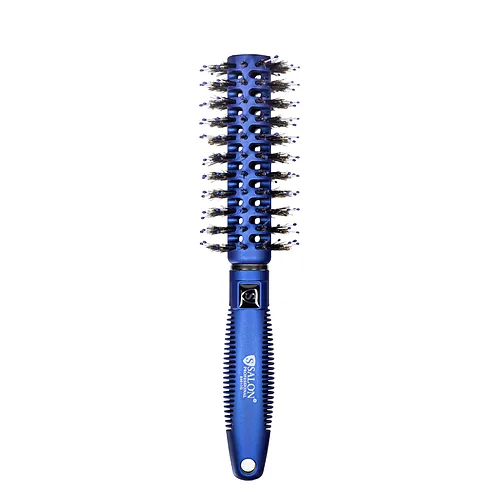 Щітка-брашинг для волосся кругла продувная Salon Professional 9512 G, Синя