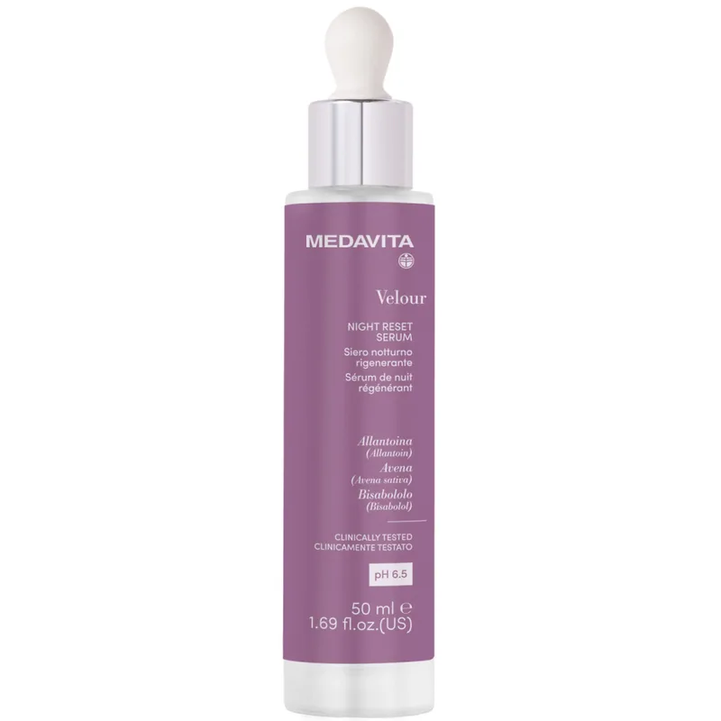 Medavita Velour Night Reset Serum Заспокійлива нічна сироватка для чутливої шкіри голови та обличчя 50 мл