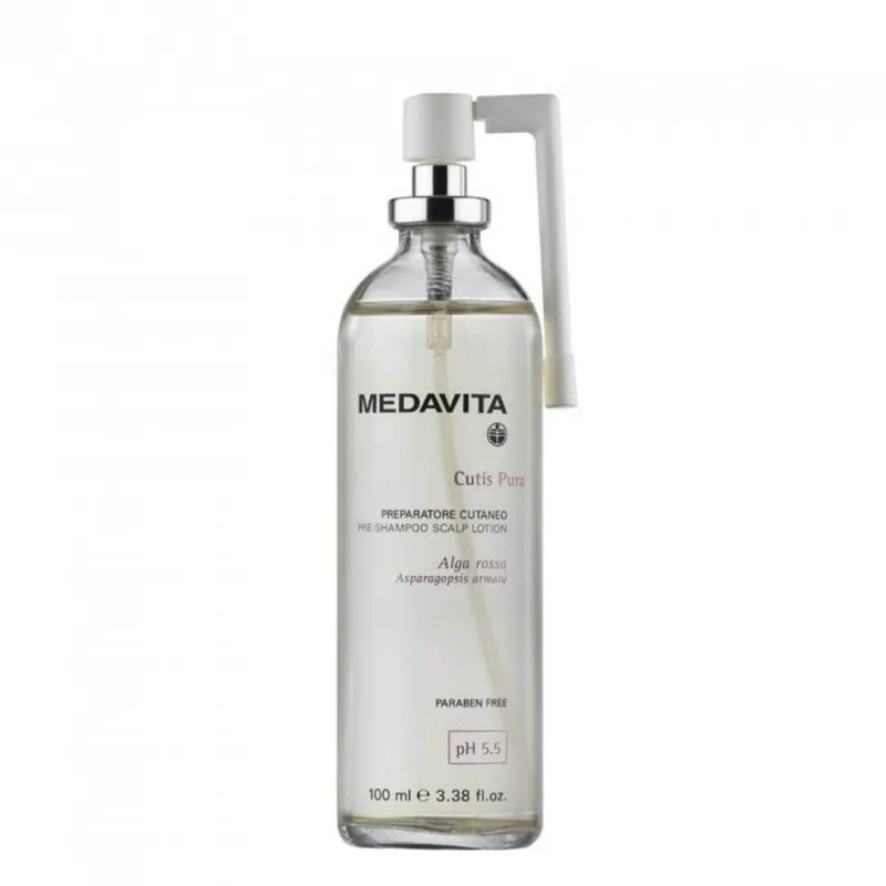 Medavita Cutis Pura Preparatore Cutaneo Pre-shampoo Scalp Lotion Підготовлювальний детокс-лосьйон для шкіри голови перед шампунем 100 мл