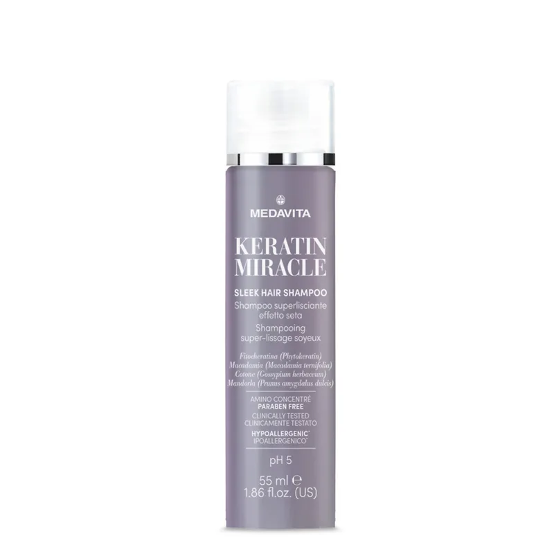 Medavita Keratin Miracle Sleek Shampoo Ультрарозгладжувальний шампунь з ефектом шовку для пухнастого та неслухняного волосся