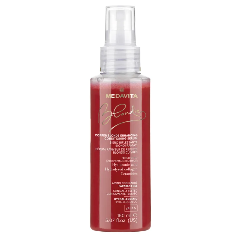 Medavita Blondie Copper Blonde Enhancing Conditioning Serum Спрей-кондиціонер для підсилення мідних відтінків блонду та тонування волосся 150 мл