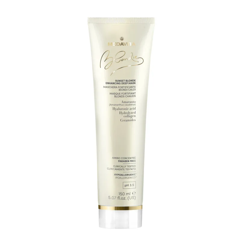 Medavita Blondie Sunset Blonde Enhancing Deep Mask Живильна маска для захисту та підсилення теплих відтінків блонду