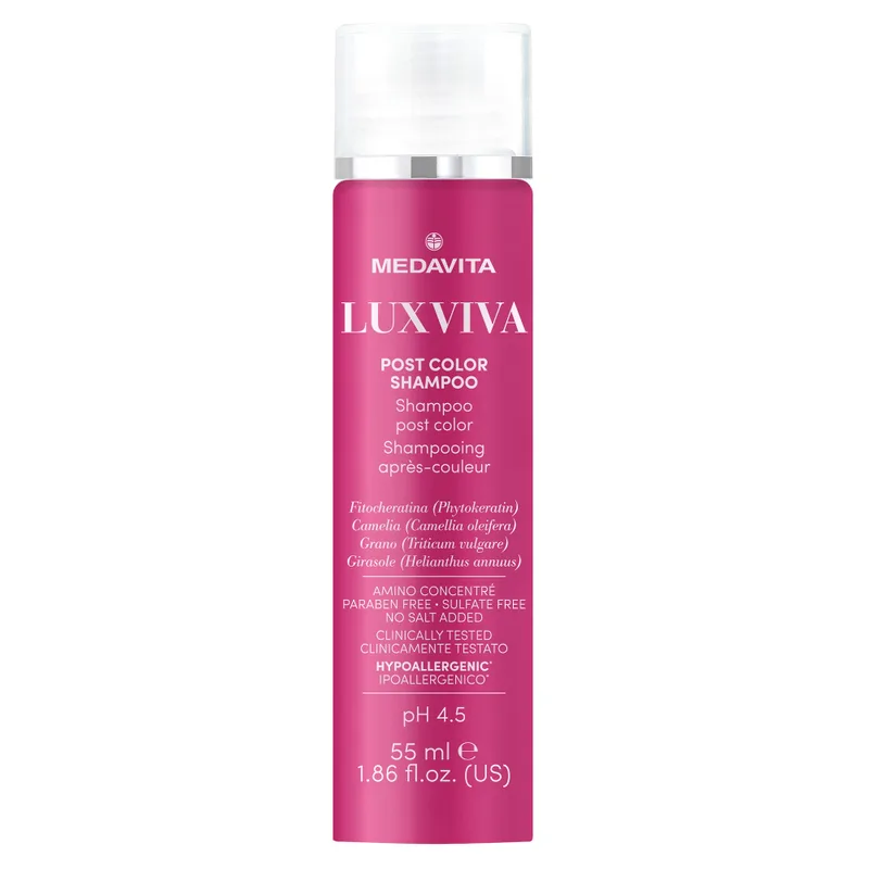 Medavita Luxviva Post Color Shampoo Безсульфатний шампунь постколор для догляду за фарбованим волоссям