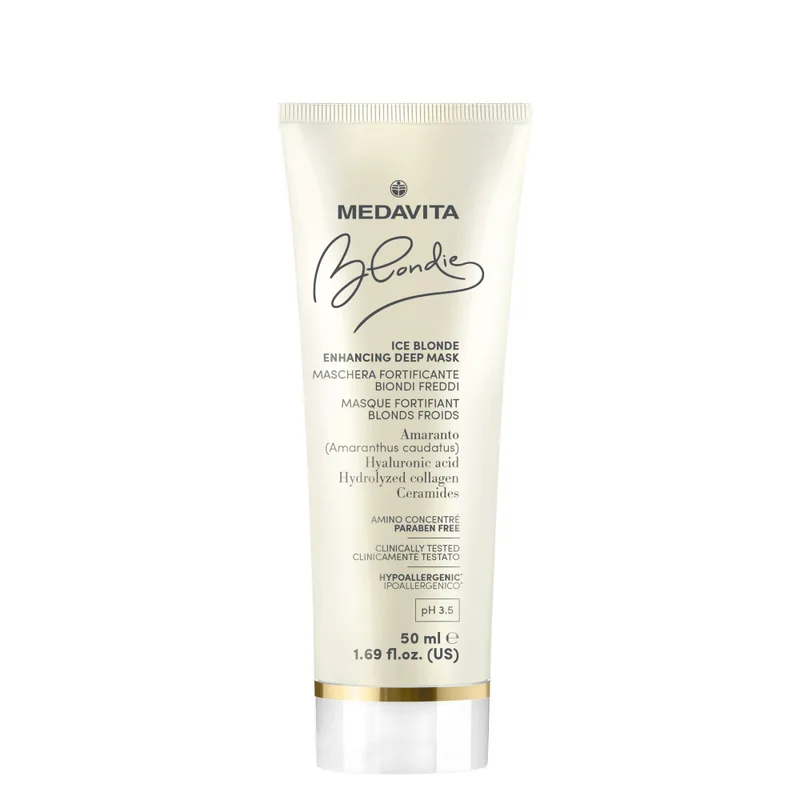 Medavita Blondie Ice Blonde Enhancing Deep Mask Живильна маска для захисту та підсилення холодних відтінків блонду