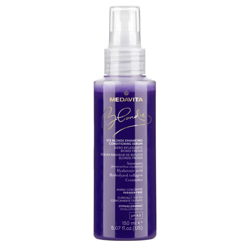 Medavita Blondie Ice Blond Enhancing Conditioning Спрей-кондиціонер для підсилення холодних відтінків блонду та тонування 150 мл