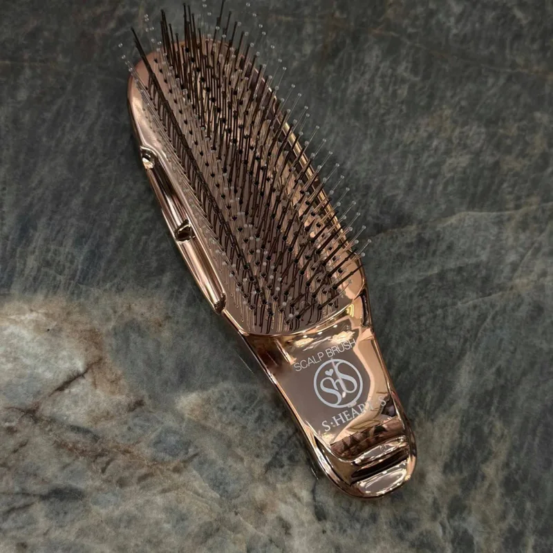 S-Heart-S Scalp Brush World Model Short Pink Gold Розчіска для волосся рожеве золото