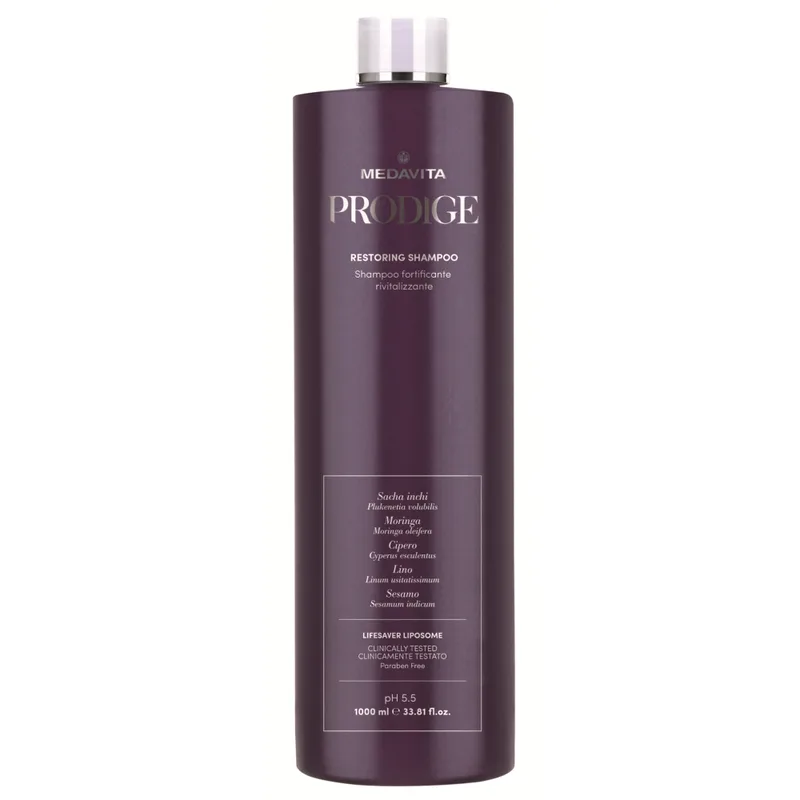 Medavita Prodige Restoring Shampoo Відновлюючий шампунь для пошкодженого волосся для професійного використання 1000 мл