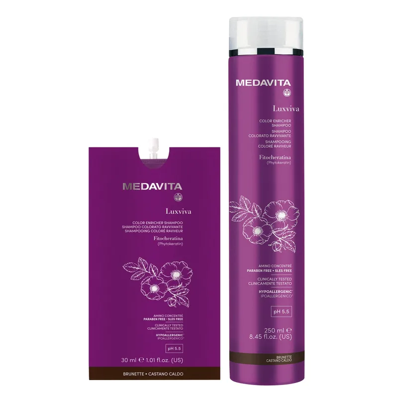 Medavita Color Enricher Shampoo Brunette Шампунь із пігментом для каштанового відтінку та яскравості кольору