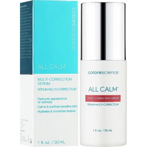 Мультифункціональна сироватка для усунення почервоніння COLORESCIENCE All Calm Multi Correction Serum — обʼєм 30 мл