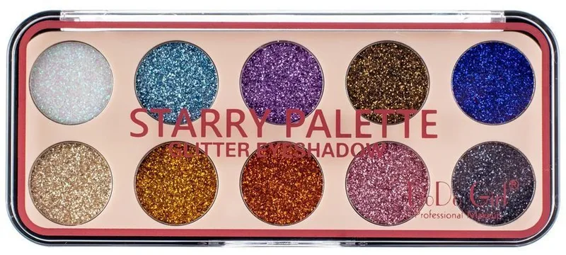 Тіні глітерні DoDo Girl STARRY PALETTE 10 colour Glitter Eyeshadow D8012