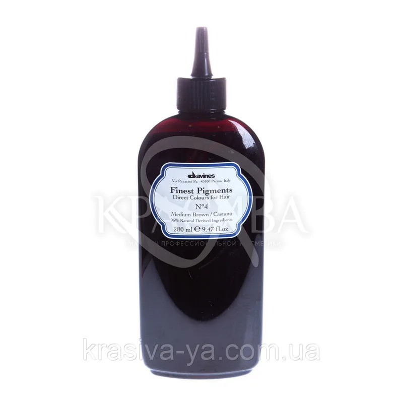 Фарба Для Волосся «Прямий Пігмент» (Середньо-коричневий) - Finest Pigments №4 Medium Brown, 280мл