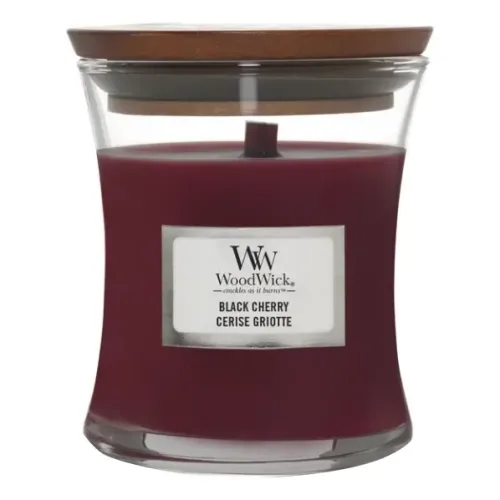 Ароматична свічка з ароматом соковитої черешні WOODWICK Mini Black Cherry — вага 85 г