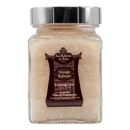 Кокосовий скраб для тіла Квіти Лотоса та Франжипані LA SULTANE DE SABA Lulur Scrub Lotus and Frangipani Flower — обʼєм 300 мл