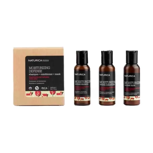 Дорожній набір для нормального та сухого волосся RICA Moisturizing Defense Minis Contains