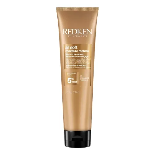 Засіб для відновлення м’якості та зволоження волосся REDKEN All Soft Moisture Restore Leave-In Treatment — обʼєм 150 мл