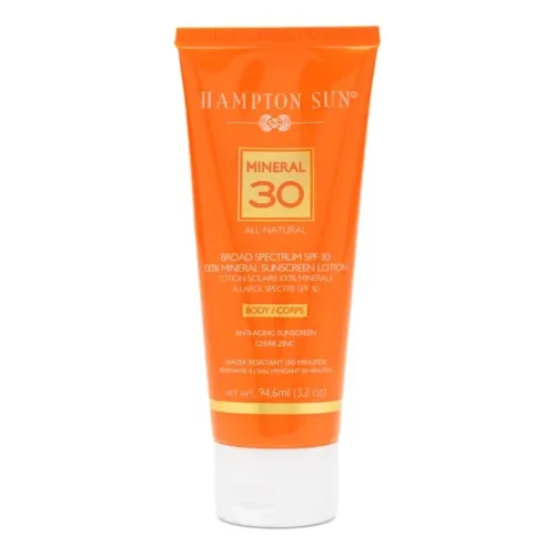 Мінеральний сонцезахисний лосьйон HAMPTON SUN SPF 30 Anti-Aging Mineral Sunscreen Lotion — обʼєм 94.6 мл