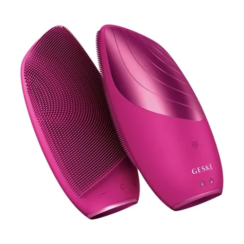 Електронна звукова термо щітка для обличчя 6 в 1 GESKE Sonic Thermo Facial Brush 6 in 1 — відтінок Magenta Magenta