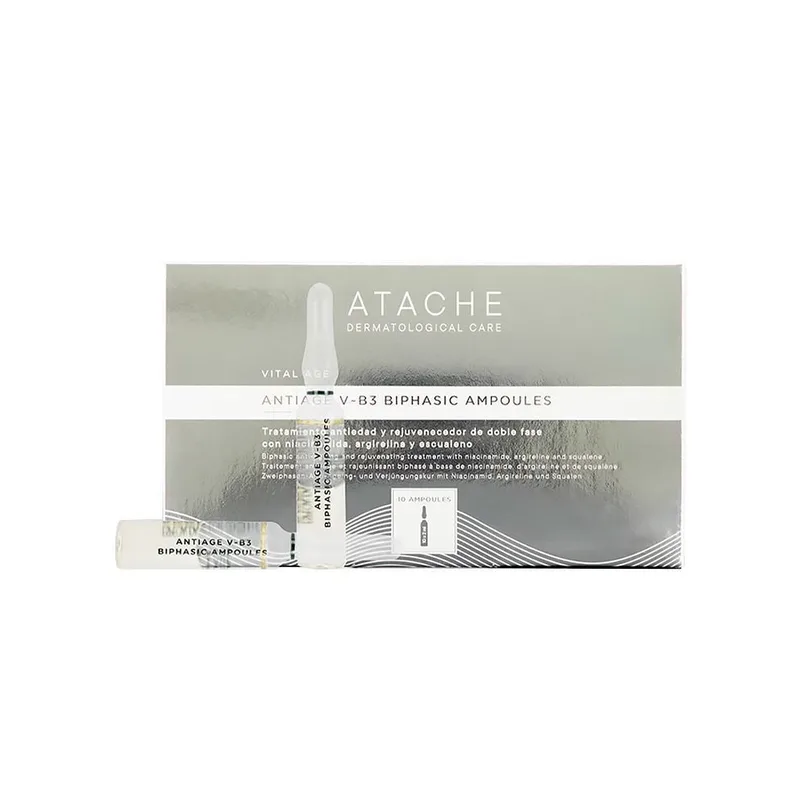 ATACHE Vital Age Antiage V-B3 Biphasic Ampoules Двофазні омолоджуючі ампули 10 х 2 мл