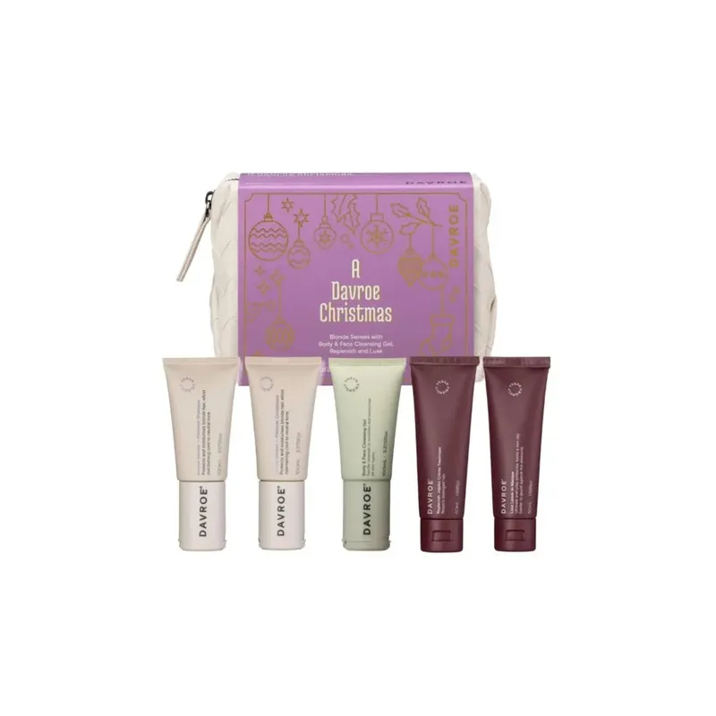 Davroe Christmas Blonde Senses Travel Pack Різдвяний Туристичний набір продуктів для волосся Блонд