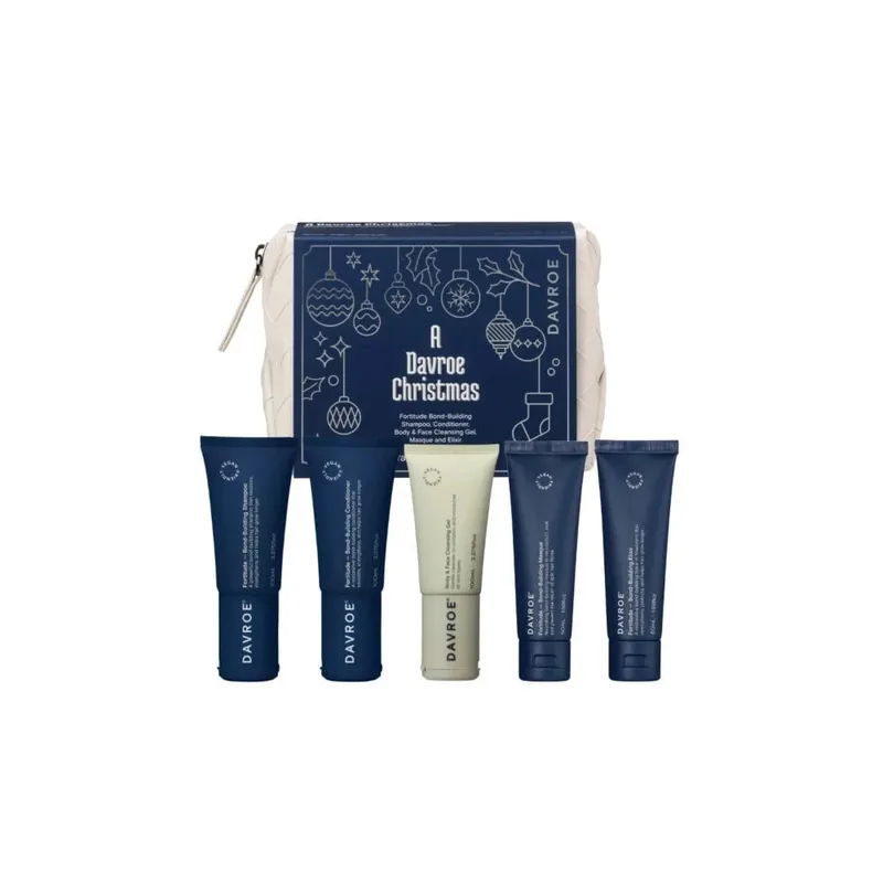 Davroe Christmas Fortitude Travel Pack Різдвяний Туристичний набір продуктів для волосся Зміцнення