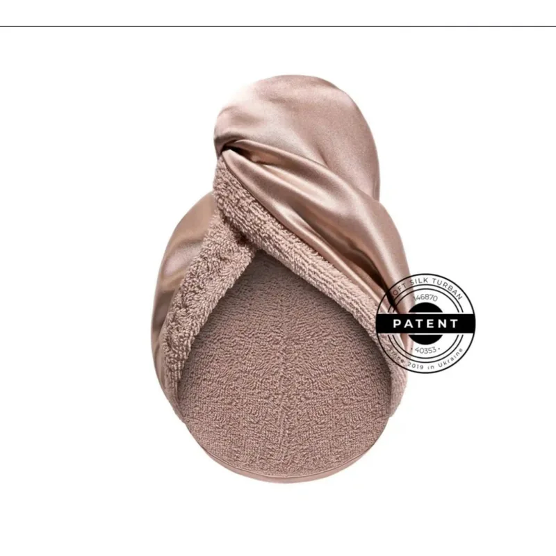 Шовковий рушник-тюрбан з махрою MON MOU Soft Silk Turban — відтінок