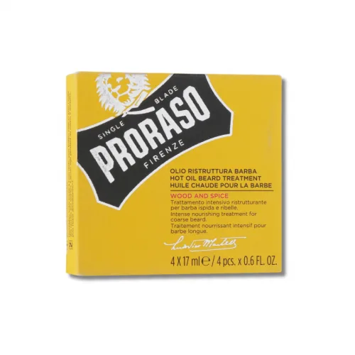 Інтенсивний догляд за бородою - Proraso Hot Oil Beard Treatment Wood &amp; Spice 4х17ml 10ml