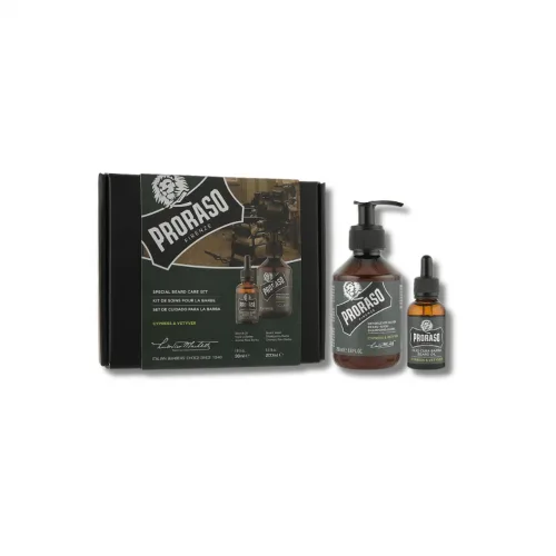 Набір для бороди - Proraso Duo Pack Oil + Shampoo Cypress &amp; Vetyver