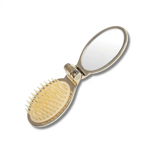 Міні-гребінець із дзеркалом золотий - Janeke Gold Folding Mirror Brush 250ml