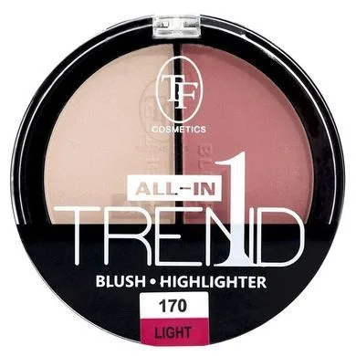 TP-17 Палетка "TREND ALL IN ONE" (рум'яна+хайлайтер)