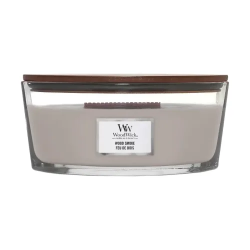 Ароматична свічка з ароматом кедра і тліючого вугілля WOODWICK Ellipse Wood Smoke — вага 453 г