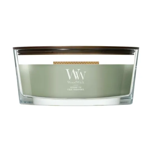Ароматична свічка з ароматом інжиру та керду WOODWICK Ellipse Verdant Fig — вага 453 г