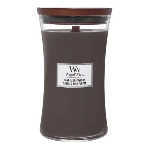 Ароматична свічка з ароматом деревини і піску WOODWICK Large Sand & Driftwood — вага 609 г