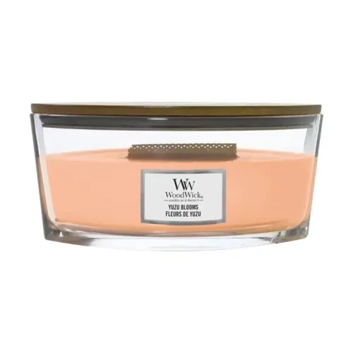 Ароматична свічка з ніжними квітковими нотами WOODWICK Ellipse Yuzu Blooms — вага 453 г