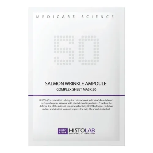 Антивікова маска на нетканій основі HISTOLAB Salmon Wrinkle Ampoule Complex Sheet Mask — вага 30 г