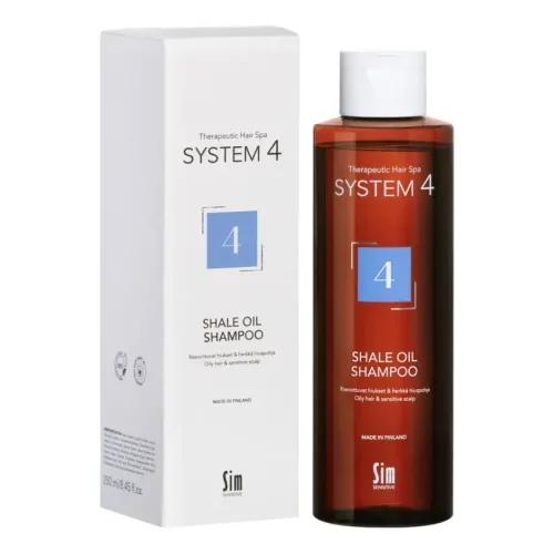 Шампунь для жирної і чутливої шкіри голови SIM SENSITIVE System4 4 Shale Oil Shampoo — обʼєм 250 мл