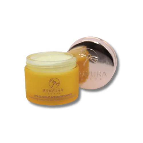 Нічний крем на основі гліколевої кислоти 10% BRAVURA LONDON Glycolic Acid 10% Moisturiser — обʼєм 50 мл