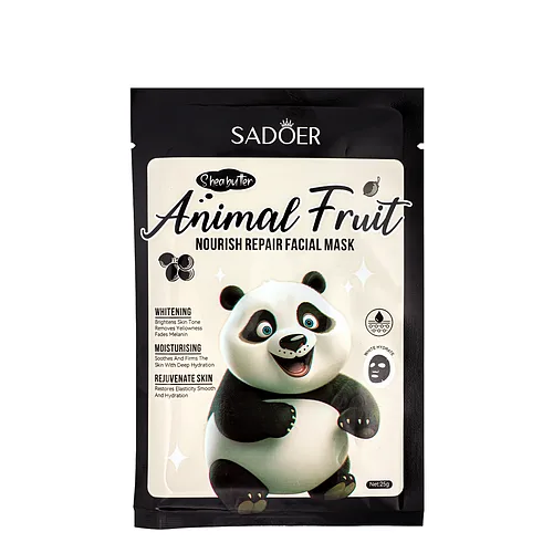 Маска для обличчя живильна Sadoer Animal Fruit Shea Butter тканинна 25 г (SD35110)
