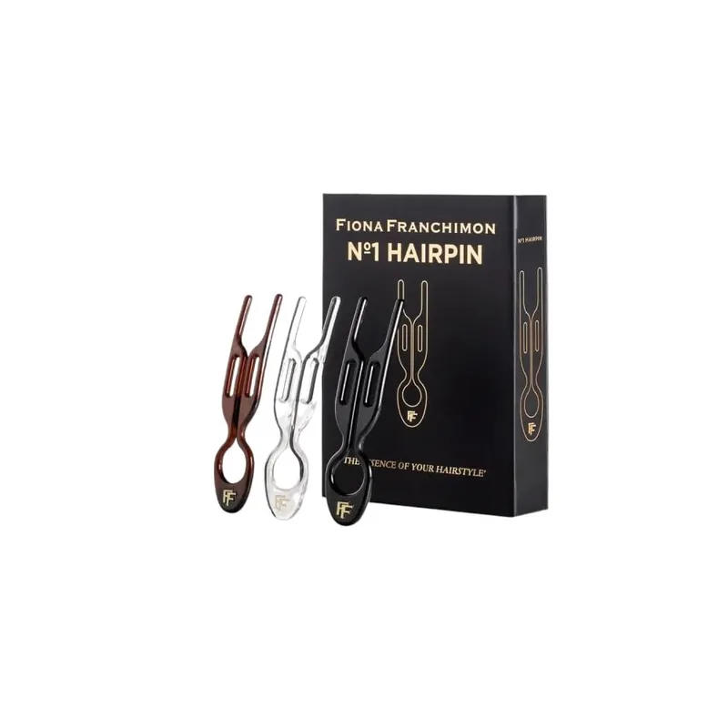 Fiona Franchimon №1 Hairpin (Сombi box NY) - (Коричневий, прозорий, чорний) 3 шт